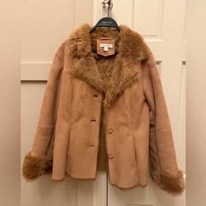 Coldwater Creek Women's Brown Teddy Jacket